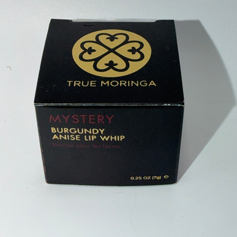 True Moringa Womens 0.25oz Burgundy Anise Lip Whip Vegan Sheer Tinted Balm L101